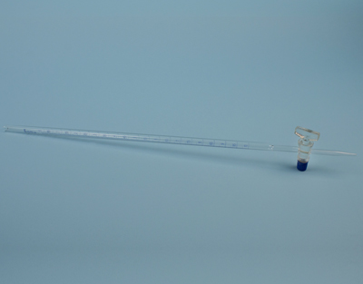 Burette à robinet droit en verre, 10 mL, classe B