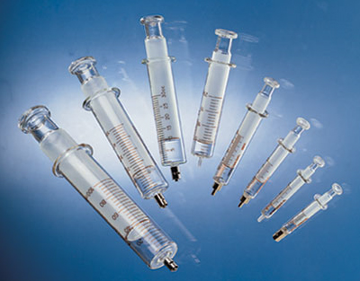 Seringue verre LUER métal, 30 ml