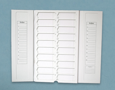 Cartons avec couverture p/20 lames