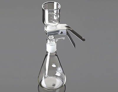 Equipement de filtration sous vide pour membranes diamètre 47 mm, verre dépoli, 2 L, Glassco