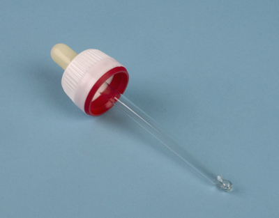 Bouchon, tube et tétine p/flacons 125 mL  DIN28, blanc