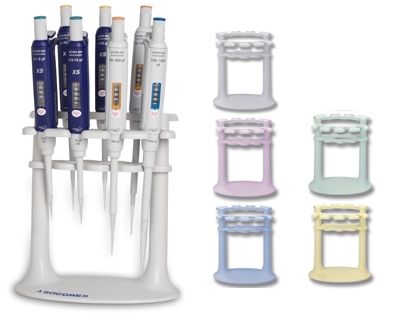 Soporte 337 p/7 pipetas monocanal, gris