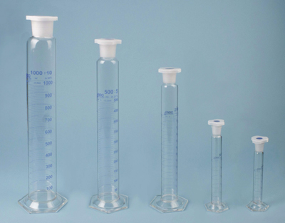 Measuring cylinder B white s/plastic, 50 ml