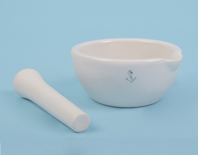 Mortier en porcelaine avec pilon, 80 mm