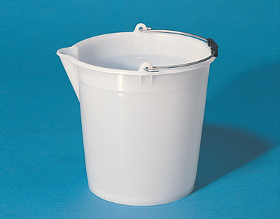 Sceau à bec PE blanc gradué, 12 litres, ENDO
