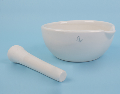 Mortier en porcelaine avec pilon, 100 mm