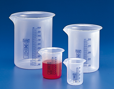 VASO FORMA BAJA PP GRAD. AZUL, 3000 ML