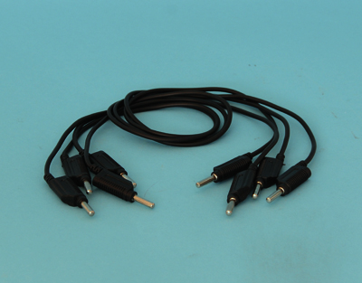 Câble avec banane 4 mm, noir