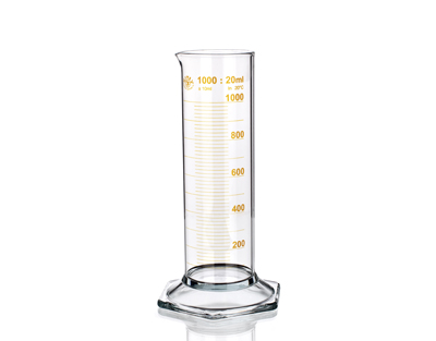 Eprouvette Simax B brune f.basse 1000ml