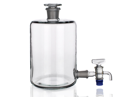 Flacon Woulff a/bouchon et robinet Simax, 5000mL