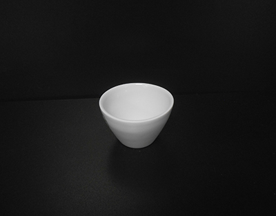 Glazed crucible low form (without lid) d.45mm h.29mm cap. 25ml, AVIGNON ceramic