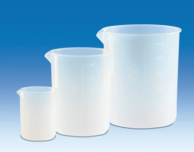 Griffin beaker, PFA, raised scale, 25 ml