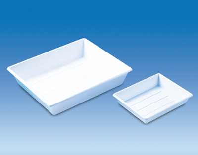 Cubeta de laboratorio, PP blanco, int 130x180 mm