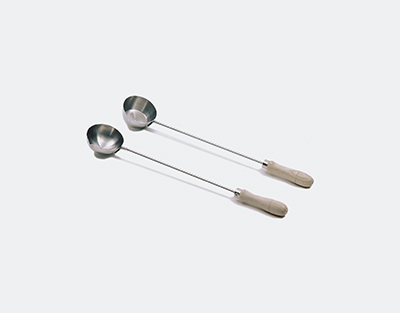 Cuchara inox para fundir, f. redondo, 75 mL, 350 mm