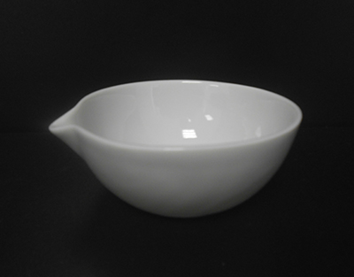 Evaporating dish flat bottom with spout d.40mm, AVIGNON ceramic