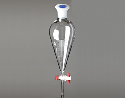 Separating funnel, SQUIBB shape 250ml 29/32, PTFE stopcok