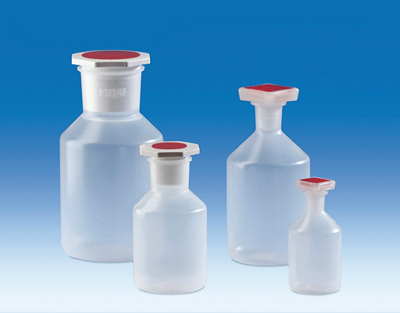 Frasco cuello cónico PP, 100 mL, tapón NS 14/23