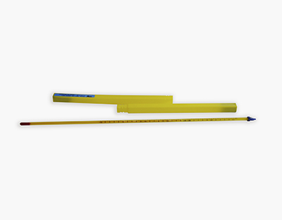 Thermomètre fond jaune à liquide rouge, -10/50 (0.2)