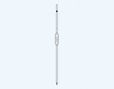 Pipette A 1 TRAIT 25ml sans boule de sûreté QUALICOLOR