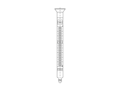 Tube pour burette MOHR AS Barrette de Schellbach bouche entonnoir 25mL 1/10