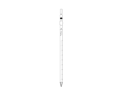 Pipette B 0 en bas 2ml 1/10courte b.de sûreté QUALICOLOR