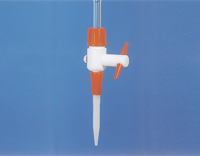 Llave PTFE + punta de vidrio p/bureta Mohr