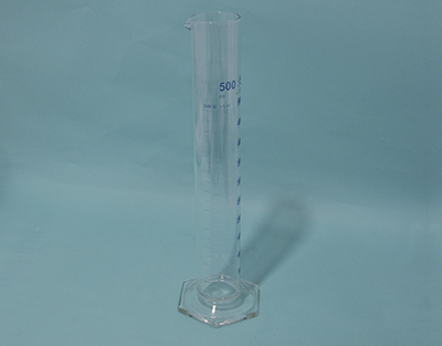 Probeta base hexagonal azul grad B 2000ml