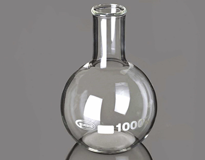 Ballon fond plat c.étroit Boro 3.3 Glassco 1000ml