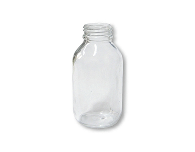 Frasco vidrio transparente, boca ancha roscada, 500 ml