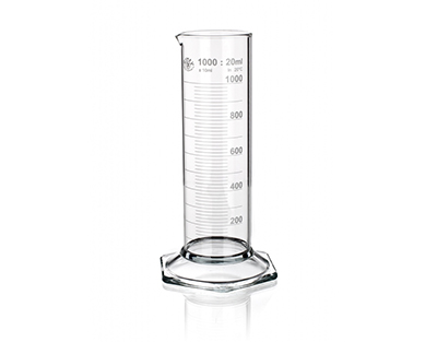 Probeta Simax B blanca baja 250 ml