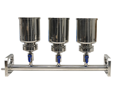 Kit Rampe filtration  INOX 3 postes, 500 mL