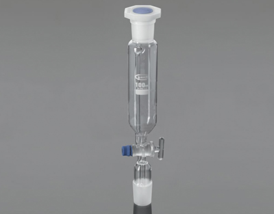 Embudo cilíndrico de isobara 50ml con grifo de vidrio 2 x29/32