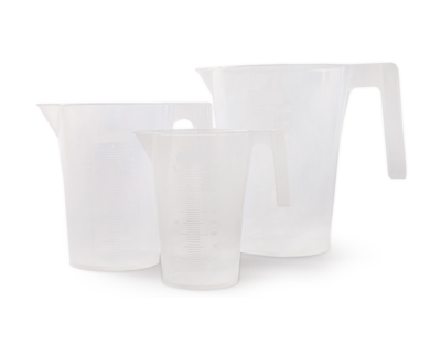 Pichet empilable, forme haute, grad. en relief, 1000mL