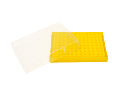 Microtube rack with lid, 96x0.2mL