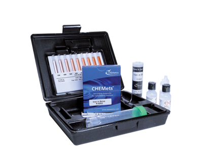 Iron in brine, 0-100 / 100-1000 ppm.Type: CHEMets. Kit. 30 det.