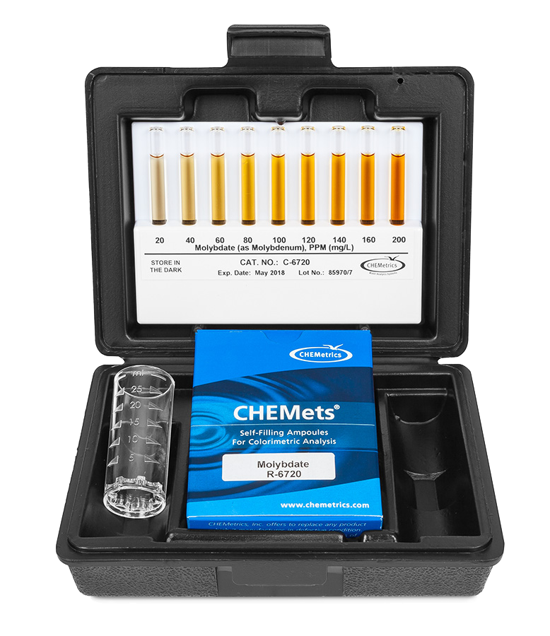 Molybdate; 20-200 ppm; CHEMETS