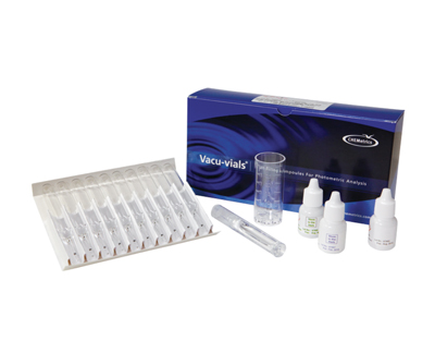 Amoniaco, 0-3,00 / 0-60,0 ppm. Tipo: Vacu-vials. Kit. 30 det.