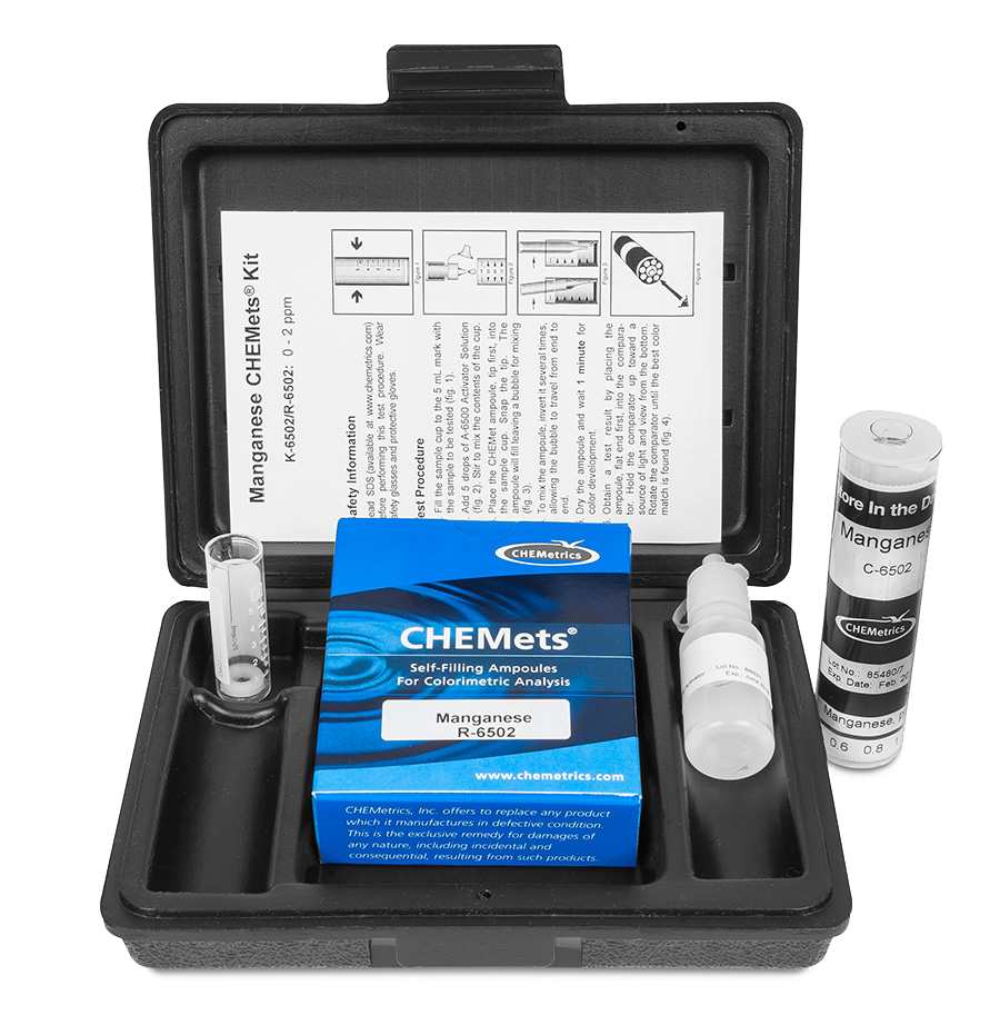 Manganese; 0-2 ppm; CHEMETS