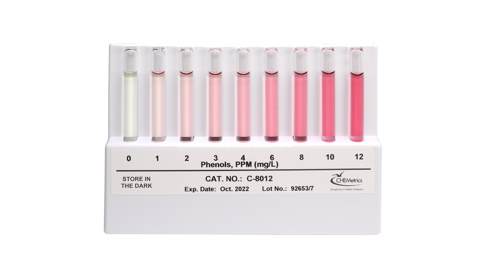 Phenols Comparator (flat); 0-12 ppm