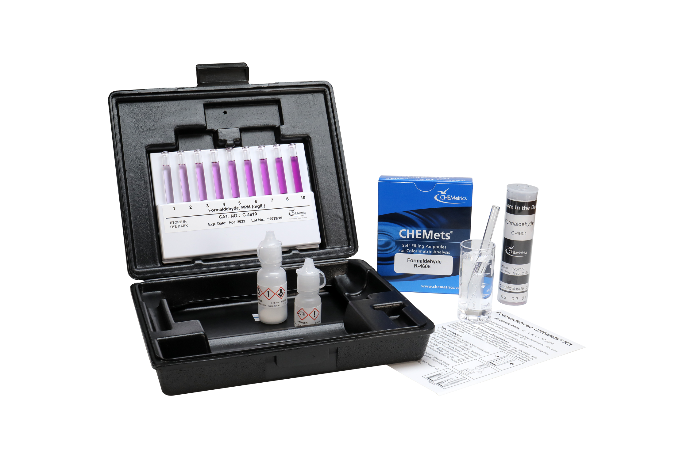 Formaldehyde; 0-1 / 1-10 ppm; CHEMETS