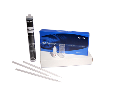 Chlore (free and total), mét. DDPD 0-0,2 ppm.Type: ULR CHEMets. Kit. 30 det.