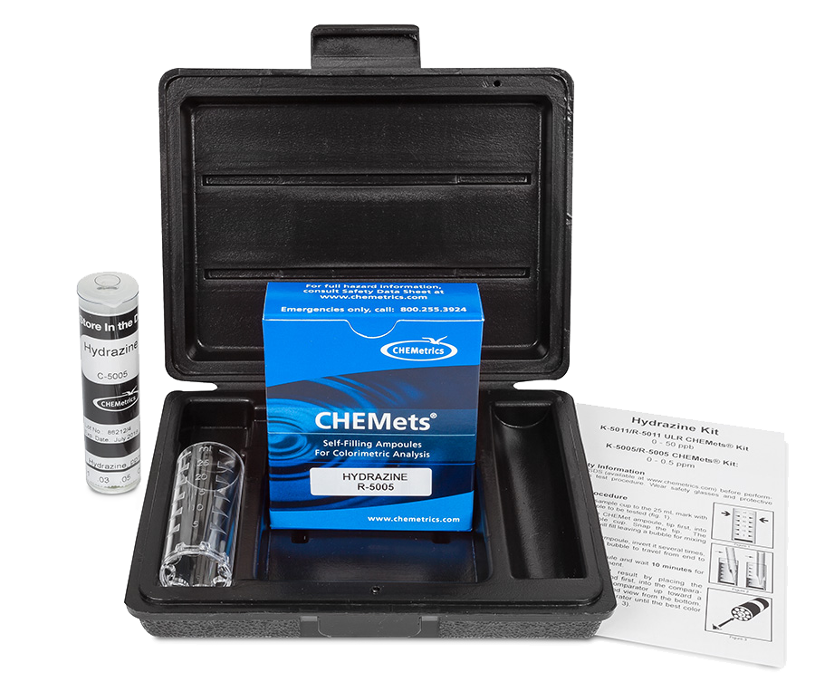 Hydrazine; 0-0.5 ppm; CHEMETS