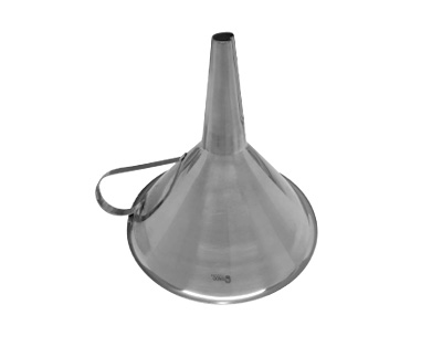 Embudo con asa, acero inox. 304, Ø 200 mm