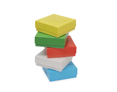 Cryo boîte en carton pour 100 flacons de 2mL,  vert