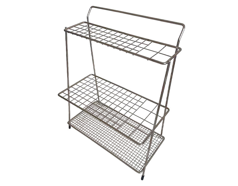 Gradilla p/pipetas, acero inox, hasta 112 pcs