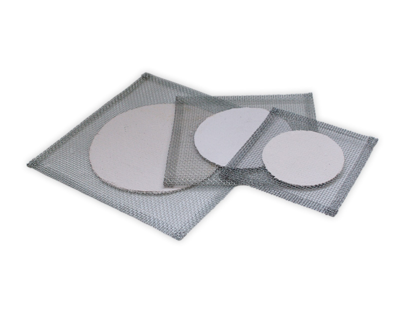 Toiles métalliques avec disque céramique 15x15 cm