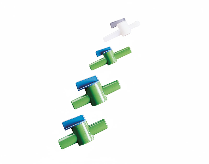 Robinet PP/HDPE d'interception diam.8mm voie 4.9mm
