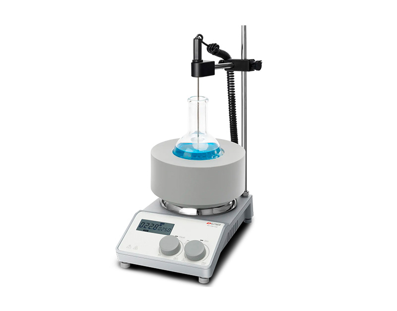 Agitador digital con manta calefactora matraces fondo redondo 250 mL