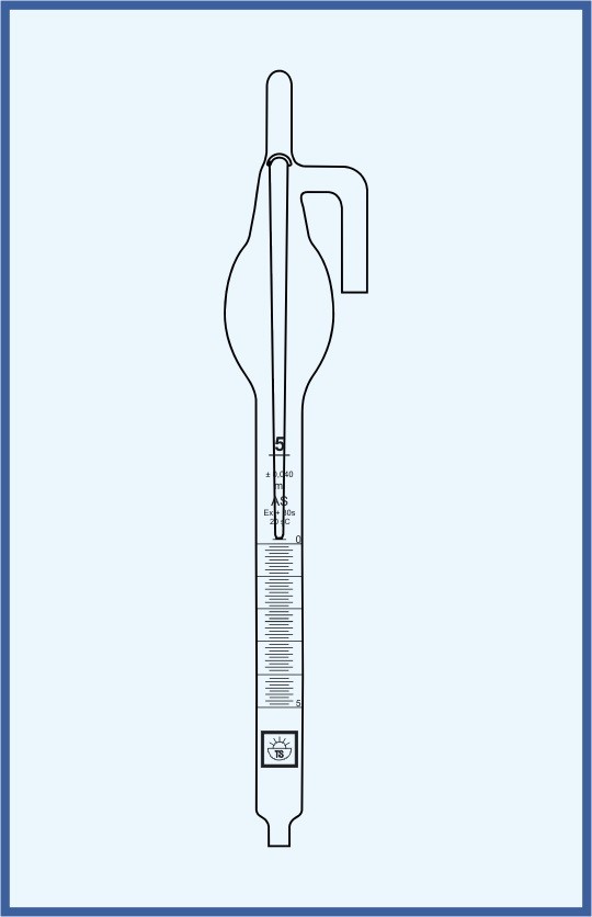 Tubo p/bureta Schiling 10 mL 1/20