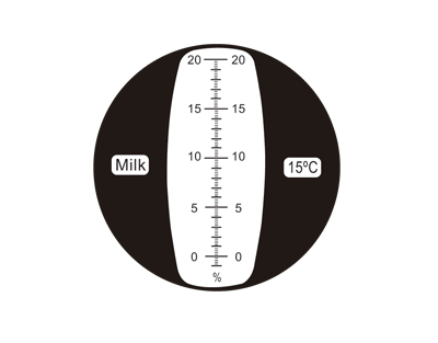 Hand refractometer for milk